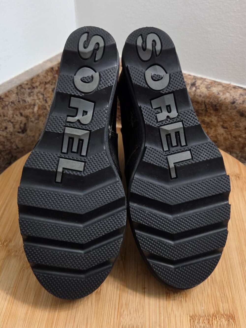Sorel Joan Of Artic 2 Womens Black Leather Wedge Waterproof Ankle Boots Size 7.5 - Picture 9 of 10
